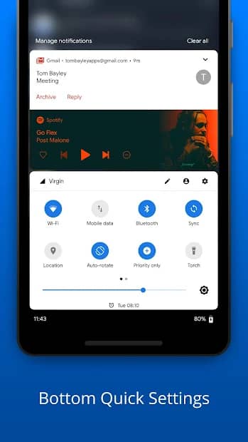 Bottom Quick Settings Notification Customization 1