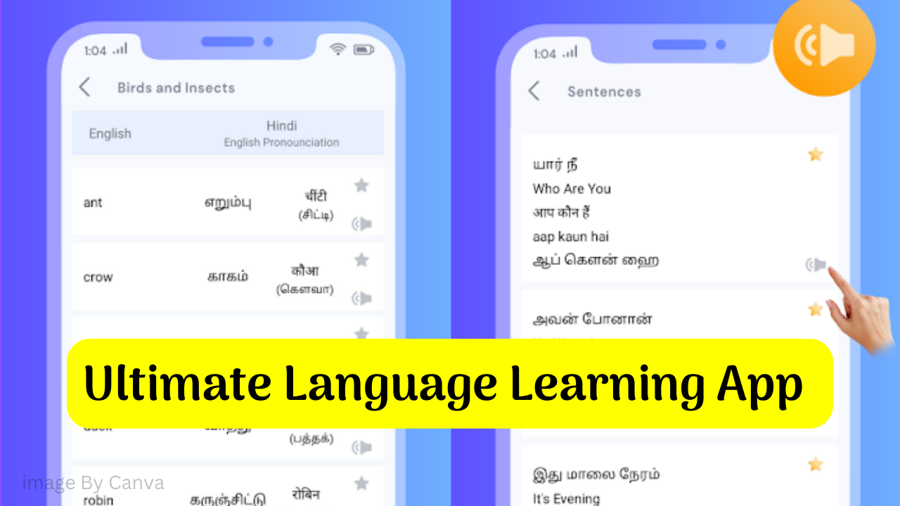 Learn to Speaking English, Hindi, and Tamil The Ultimate Language Learning App